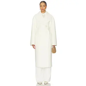L'Academie Kye Wool Coat in Ivory