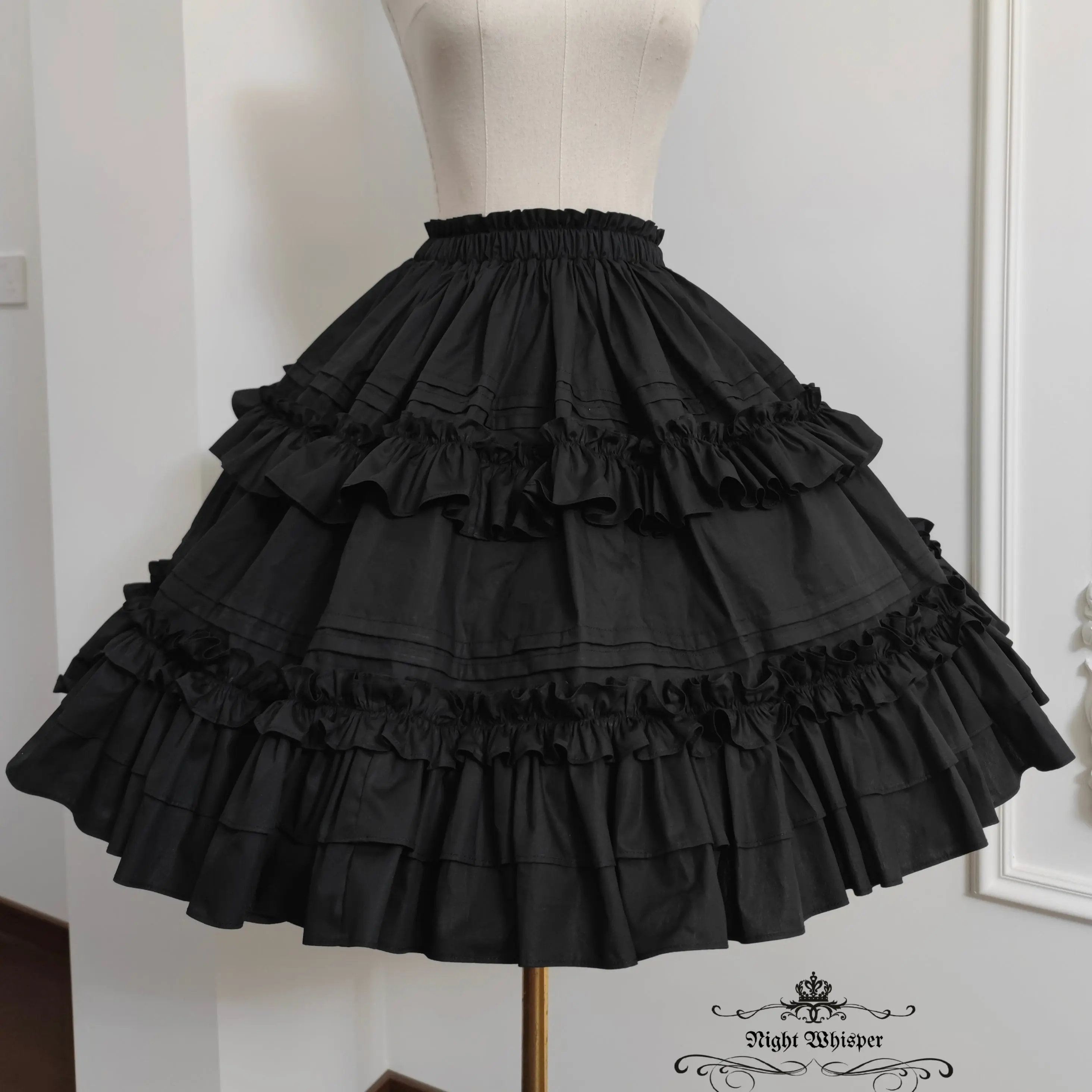 Pure Cotton Skirt (Black)