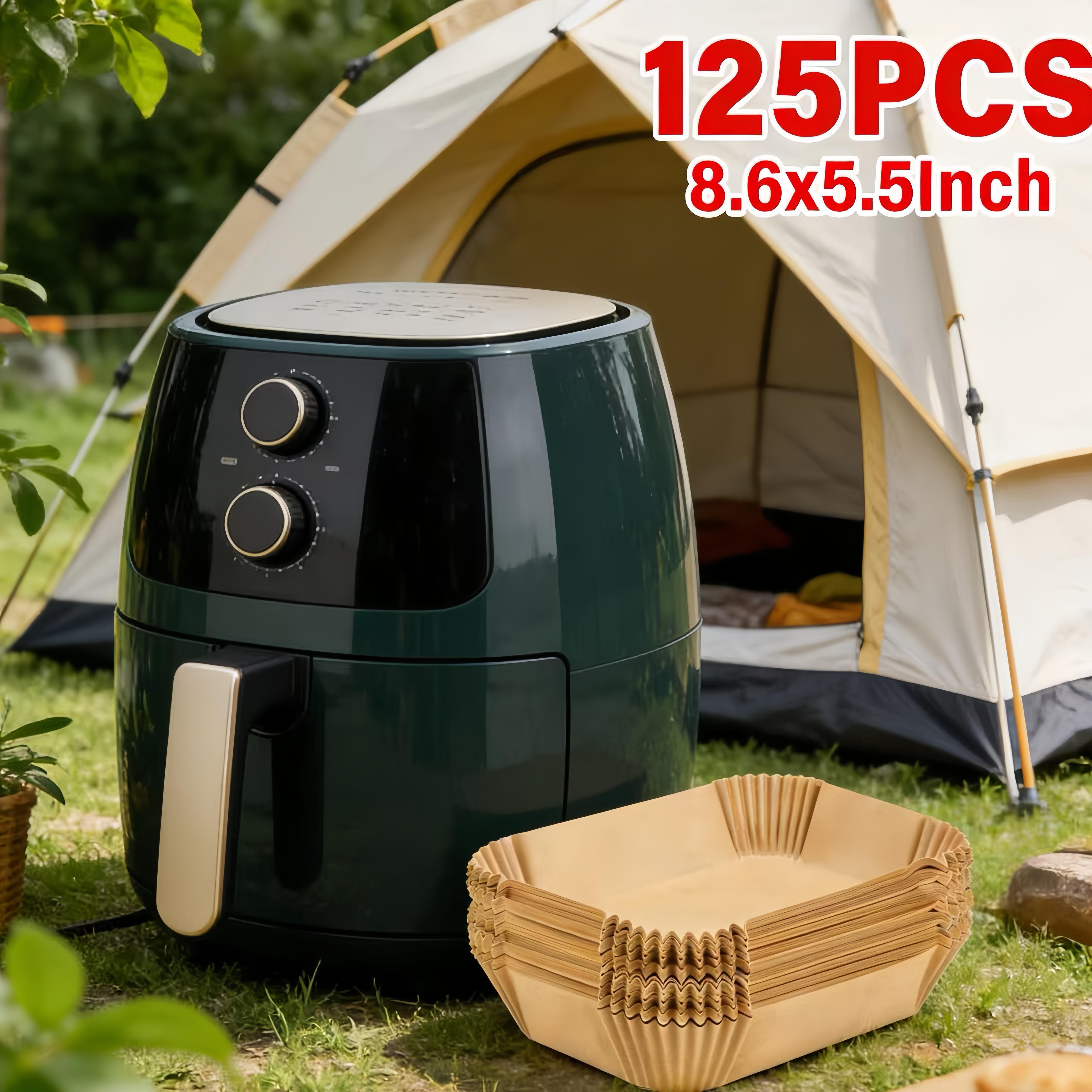 Rectangular air fryer liners for dual air fryers, easy cleanup solution, perfect for game day snacks, family gatherings, and potlucks