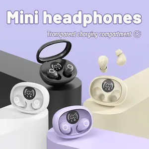 MSHUKCOE Wireless bluetooth headphones Bean Size Sleep Earbuds | Side Sleeper Friendly No Ear Ache - IPX5 Waterproof for Small Ear Canals
