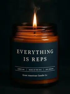Great American Candle Co Everything is Reps Candle Coconut Vegan Natural Wax Blend Clean Burning Biodegradable Decor Ornaments