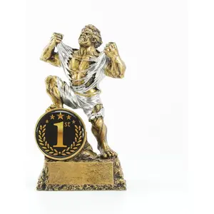 Trophy - 6.75 Inch Tall - Victory Beast Award with 1st or 2nd Place Insert - Engraved Plate  Request