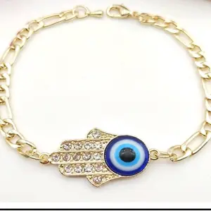 HAMSA beautiful bracelet figaro style gold-plated