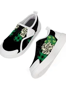 KPOP Velcro slip-on, flat children's shoes. Fashionable print, multiple patterns, can accept all kinds of novel customized patterns. Anti-kick toe design to protect children's toes. Casual flat shoes,28-39, covering sizes for children and teenagers.