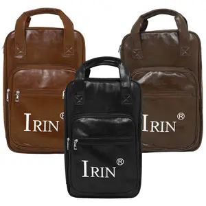 Irin Thick Multi-Functional PU Leather Drumstick Bag, Durable Storage Backpack for Musicians, Ideal for Band Practice & Concerts