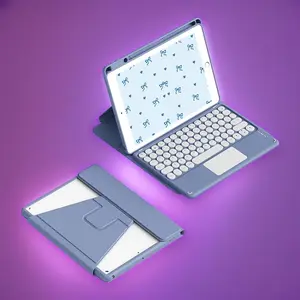 Portable Wireless Keyboard & Mouse Set, Tablet Protective Case with Keyboard & Mouse, Tablet Keyboard Combination Set, Office Computer Keyboard, Portable Rechargeable Keyboard