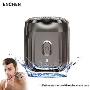 【Life Time Warranty】ENCHEN Electric Shavers for Men, Double-Head Mini Electric Shaver, Waterproof Electric Shaver with USB-C Rechargeable, Compact Face Shaver for Men for Quick Touch-ups, Travel, or Daily Use