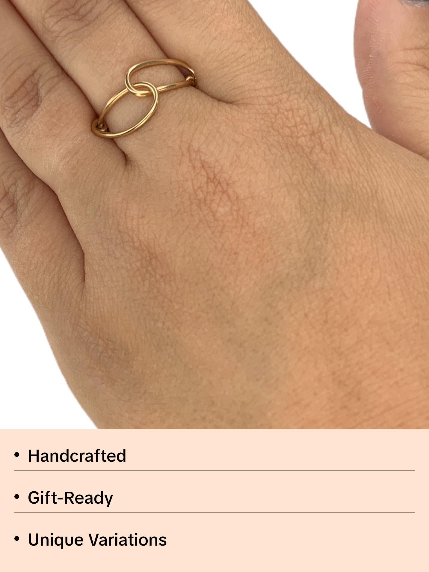 Sterling Silver | 14KT Gold Filled Wire Infinity Loop Simple and Minimalistic Wire Ring