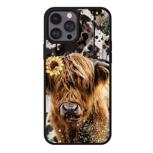 Highland Cow Print Phone Case - Shockproof TPU Case with Impact-Resistant Soft Edge, Lightweight Design, Perfect for Easy Button & Port Access