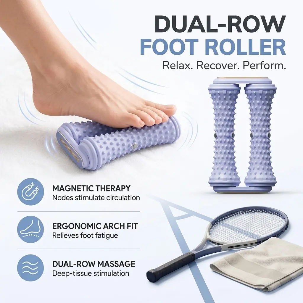 New Double Row Magnetic Foot Massage Roller,Relieve Foot Soreness from All-Day Standing,Sports & Walking Muscle Recovery,Ideal Gift Choice