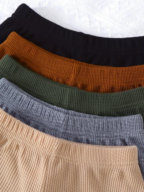 Boys' Casual Waffle Knit Short Sleeve Shorts Set, Soft Comfortable Plain Color, 10 Piece Set, Perfect for Daily Wear Boys' Casual Waffle Knit Short Sleeve Shorts Set, Soft Comfortable Plain Color, 10 Piece Set, Perfect for Daily Wear