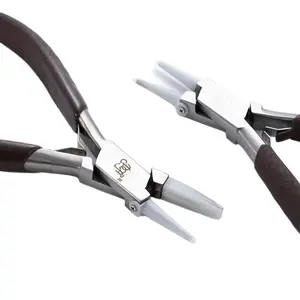 Professional Stainless Steel Jewelry Pliers Nylon Jaw Round And Flat Nose Wire Wrapping Tool