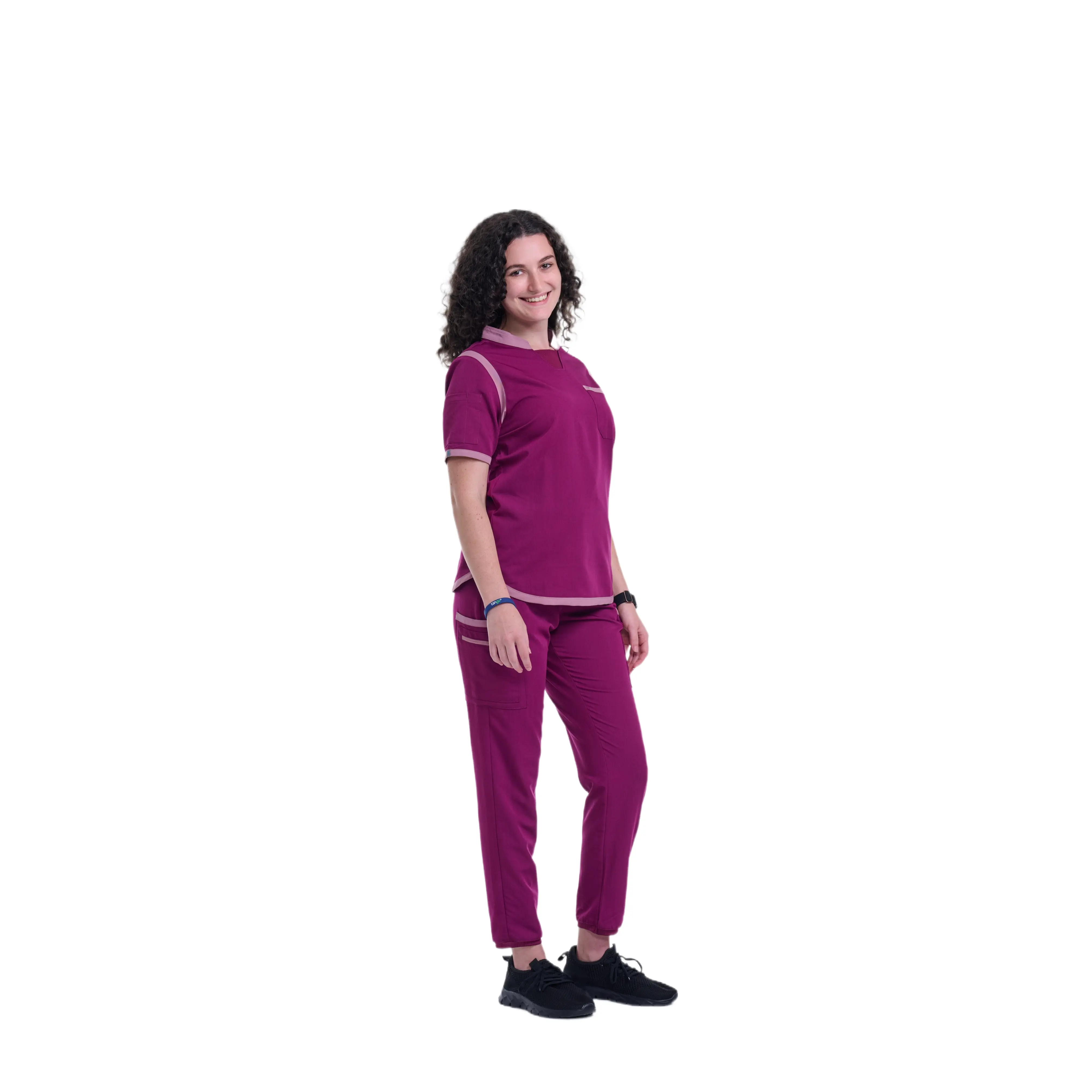 Women's Raspberry Pink / Mauve Straight Leg Scrub Pants