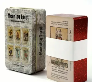Rider Waite Tin Metal Tarot Deck with Meanings and Descriptions