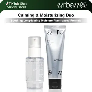 [Urbanand Official Shop] Calming & Moisturizing Duo - Vegan S.Nailed it Yam Essence (50ml) & Pure Perfection Cream (50ml) Soothing Long-lasting Moisture Plant-based Formula for Sensitive Skin Hydrate Gentle Nourishing Moisturizer Hydrating