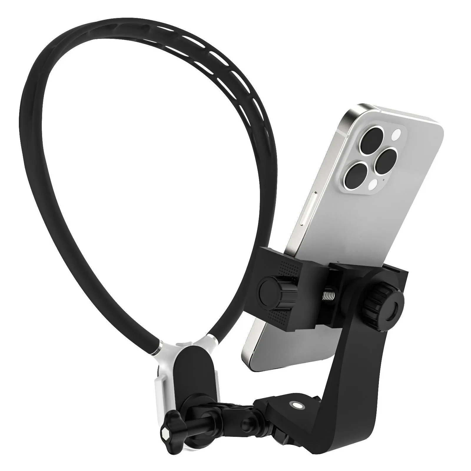 Neck Mount for Cell Phone, Silicone Phone Mount, Back Strap, Hands Free POV/Vlog Chest Phone Holder for Recording, Compatible with iPhone Android, Universal Phone Holder, Smartphone Holder, Cellphone Holder, Cell Phone Mounts