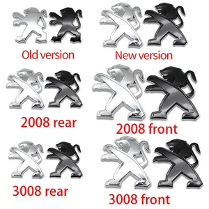 Peugeot Front Grille Emblem & Rear Trunk Badge, Car Logo Replacement Parts, Exterior Modification, Front Face Upgrade, Tail Decoration