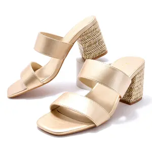 Seychelles Double Band Raffia Heeled Sandals - Charli