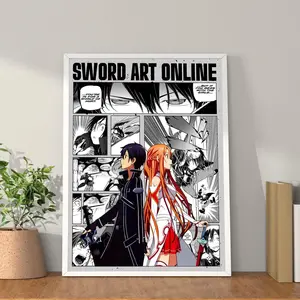 Sword Art Online Poster, Anime Art Wall Decor, Manga Print Home Decor, Gift For Anime Fans