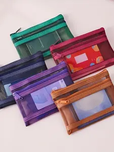 Portable Multi-Functional Storage Bag, ID Card Wallet, Small Jewelry Organizer, Lightweight and Easy to Clean, Ideal for Travel
