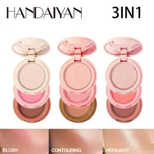 3 Shade Matte Highlight Powder Palette, Smooth Lightweight Texture for Face Contour and Brightening, Buildable Coverage Makeup Set for Daily Use, Office, Events, Beginner Friendly