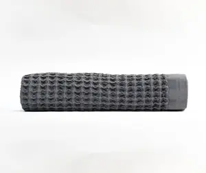 Grey Waffle Bath Towel