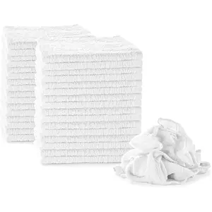 White Terry Rags 2lb Bulk Towel Rag Multipurpose 12x12 Inches  Cotton Ring Spun Cleaning Solution for  Shops, Garages, Restaurants, Home, Bars (22-25 Pack)
