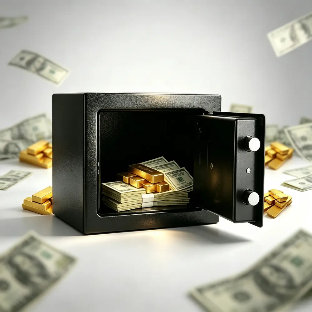 Digital Anti-Theft Box, Electronic Digital Combination Lock Hidden With Fireproof Money Bag, Stable Anchoring Design On Bottom And Back, Black Gun For Home, Office And Company, Ideal Secure Storage For Cash