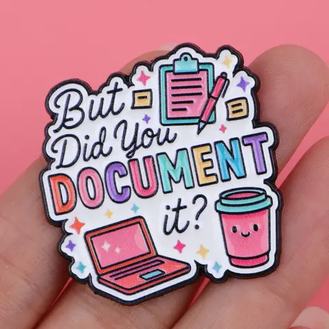 Humorous Cartoon Quotation Brooch Pin, Zinc Alloy Social Badge, Casual Fashion Accessory for Backpacks, All Seasons Wear