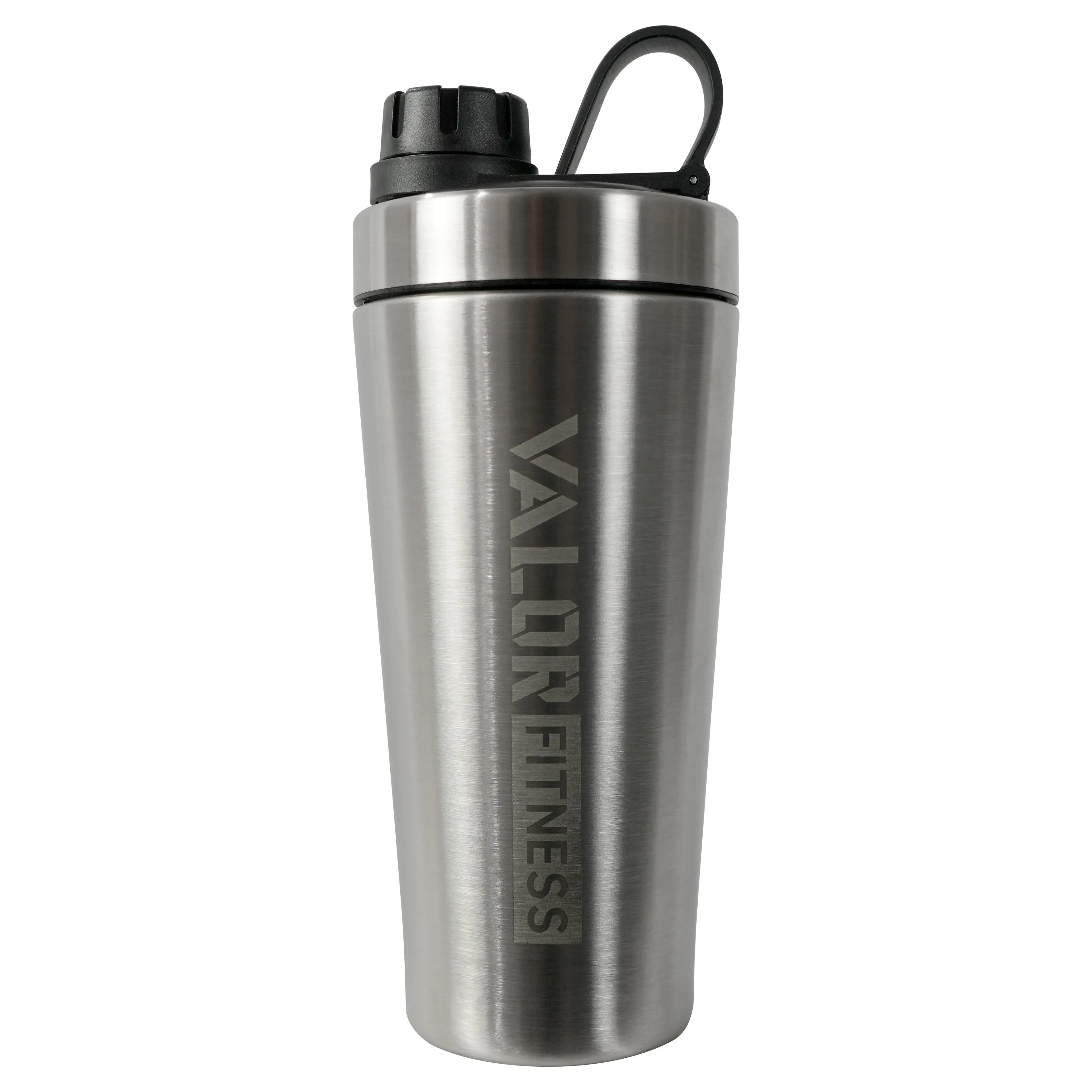 Stainless Steel Drinkware Shaker Bottle - 25oz Metal Steel Body with Loop Lid, Modern Stainless Steel Drinkware Shaker Bottle - 25oz Metal Steel Body with Loop Lid, Modern