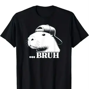 Men's Capybara Graphic T-Shirt - Funny Design, Breathable Cotton, Casual Short Sleeve, Perfect for Sports, Halloween & Holiday Events