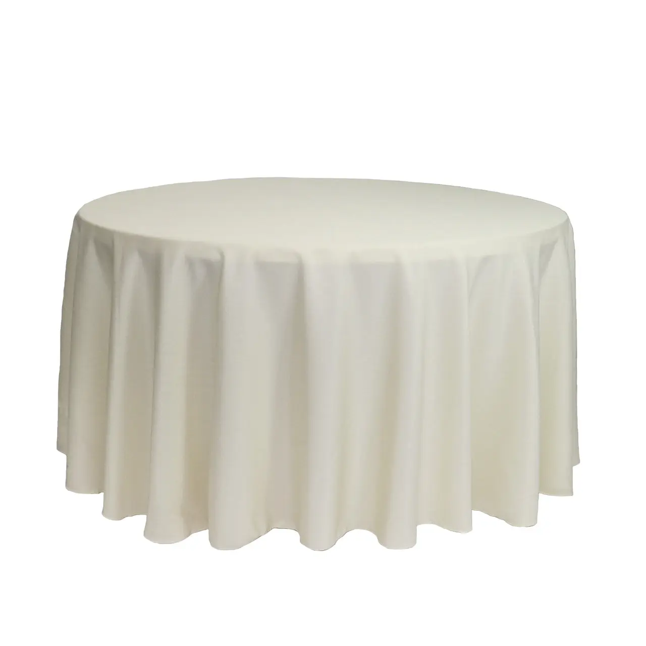 120 inch Polyester Round Tablecloth Ivory 120 inch Polyester Round Tablecloth Ivory