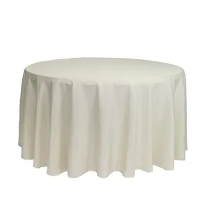 120 inch Polyester Round Tablecloth Ivory 120 inch Polyester Round Tablecloth Ivory
