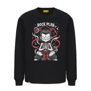 Rockplan Nezha cartoon pattern printed American T-shirt animation style heavy American T-shirt trend