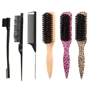 Leopard Print Hair Styling Set | A luxurious styling tool set that allows for sectioning, volumizing, and frizz control. Multifunctional salon-grade hair styling tools suitable for home, salon, and travel. Hair Styling Combs