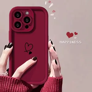 Heart a Tiny Embrace Phone Case , Soft Silicone Tpu Protection and Shockproof For iPhone 17 16 15 Pro Max 14 16Pro 13 12 11 X Plus Air 17E Mini Full Coverage Enhanced Lens Protection