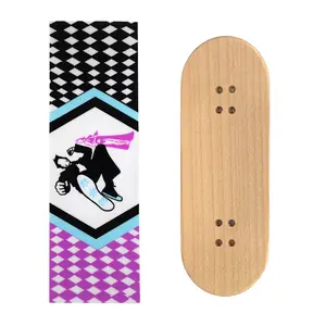 Teak Swap Fingerboard Deck & Graphic Wrap - "Spies" - 32mm x 97mm
