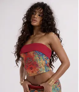Psychedelic Print Bandeau Top