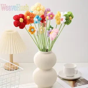 5Pcs Handmade Knitted Bubble Balls with Wool Flowers, Ideal Decorative Ornaments, Perfect Gift for Mother's Day, Teacher's Day and Qixi Festival