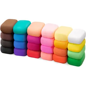 Air Dry Clay 24 Colors, Modeling Clay for Kids, DIY Molding Magic Clay, Toy Gifts for Age 3+ Years Old Boys Girls Kids