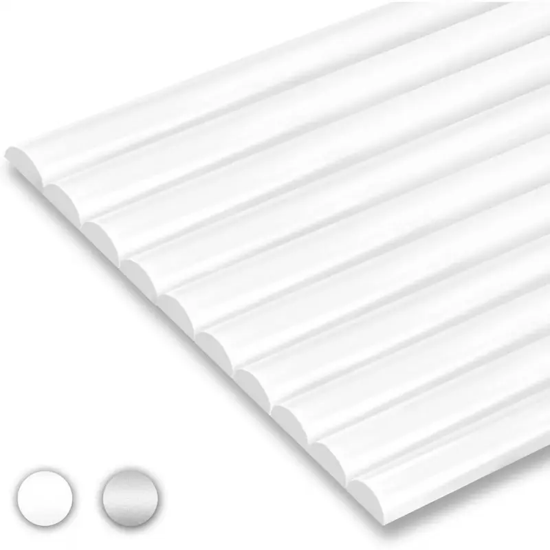 10-Pack Peel and Stick Trim for Backsplash Tile Edge, 12" Tile Edge Trim Self-Adhesive Liner for Corner Decor in White