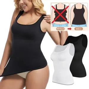 Shapewear Tank Tops for Women Fashion Square Neck Tank Tops Tummy Control Body Shaper Camisole  Body Shaper Camis Plus Size