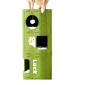 Multi-layer cat house four seasons universal cat climbing frame cat tree integrated cat tree hole winter double-layer scratching board closed cat house cat  tree  tower pet  needs