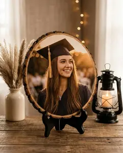 Personalized Custom Photo & Text Wood Sign for Any Occasion | Live Edge Plaque with YOUR Picture or Engraved Message Printed Edge-to-Edge | Gift for Mom, Dad, Couple, Family, Friend, Loved One