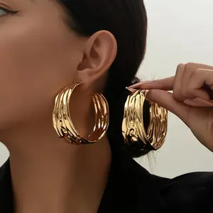 Bold Statement  Gold Hoop Earrings
