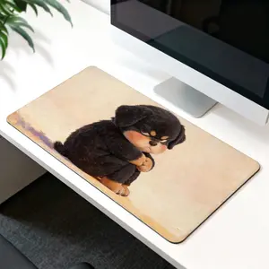 Gaming-Style Mouse Pad, Angry Dog Design, Non-Slip Base & Stitched Edges, 31.5x15.75in Large Desk Mat for PC Gaming, Office Use, Gaming-Style Mouse Pads