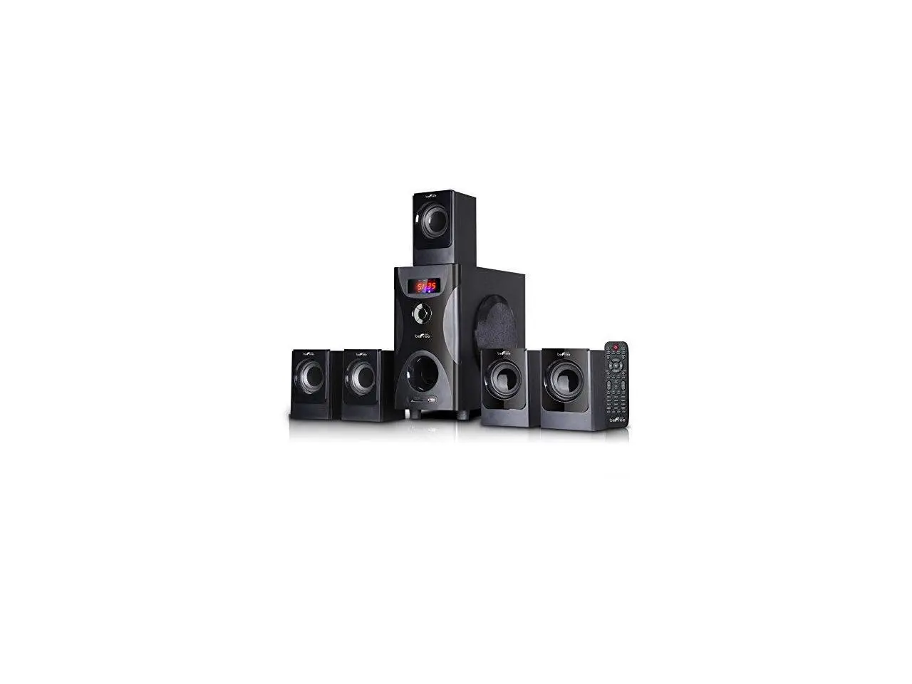 beFree Sound BFS-425 5.1 Channel Surround Sound Bluetooth Speaker System in Black beFree Sound BFS-425 5.1 Channel Surround Sound Bluetooth Speaker System in Black