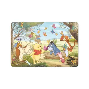 DISNEY CLASSIC Cute Winnie the Pooh Print Doormat, Non Slip Absorbent Floor Mat, Low Profile Washable Entrance Rug, Decorative Indoor Outdoor Home Door Mats for Bedroom Living Room