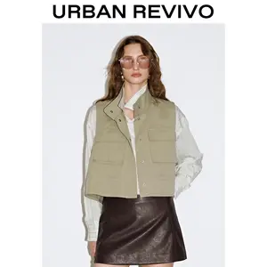 URBAN REVIVO Vests Casual Outfit 2025 Women Clothing Girl Elegant Fashion Trendy and Versatile OOTD