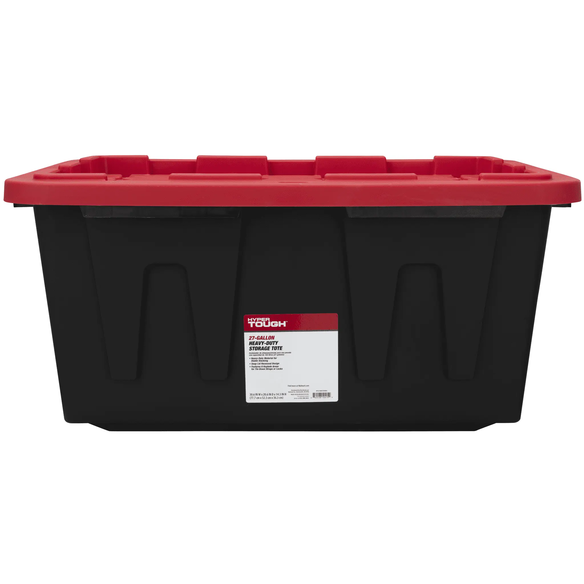 27 Gal Heavy-Duty Plastic Storage Bin with Snap Lid, Stackable Home Organizer Container for Indoor & Outdoor Use